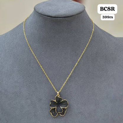 Black flower simple Chain