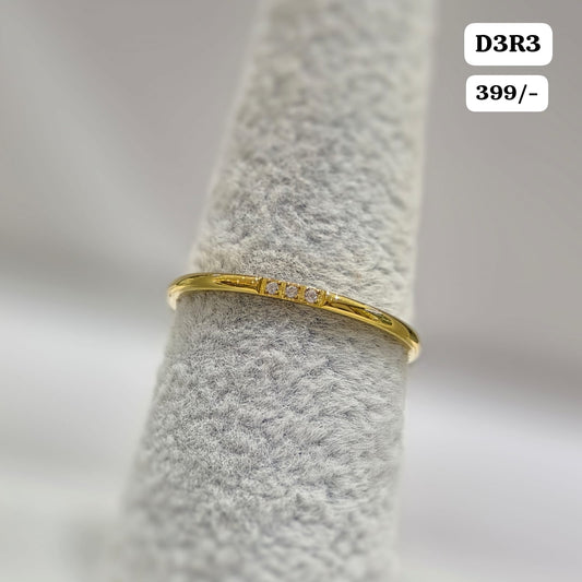3 white stone Ring