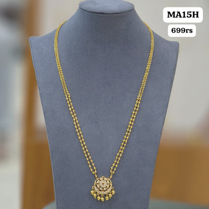 Micro pendant with nakshi balls and chandraharam