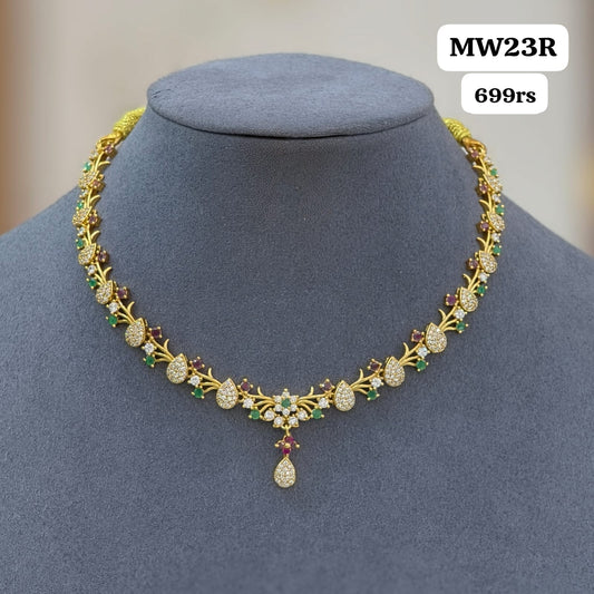 Multi Stone Short Neckset