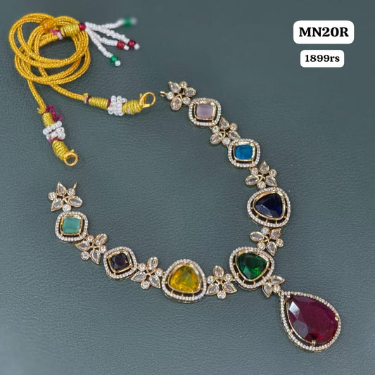 Multi Stone Short Neckset