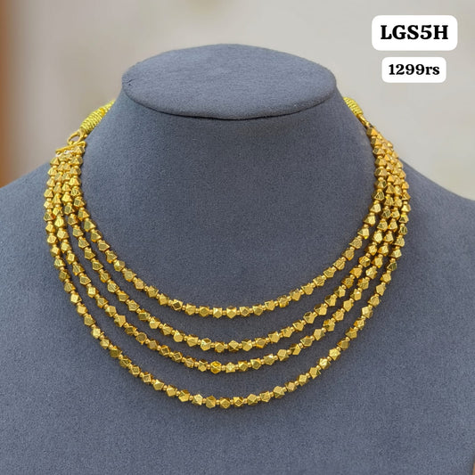 Traditional Gold Finish Layered Chain