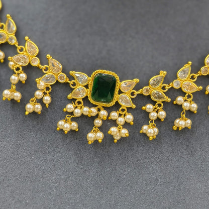 Short Neckset with Swarovski Beads
