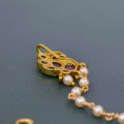 Peacock pendant with Single Earchains