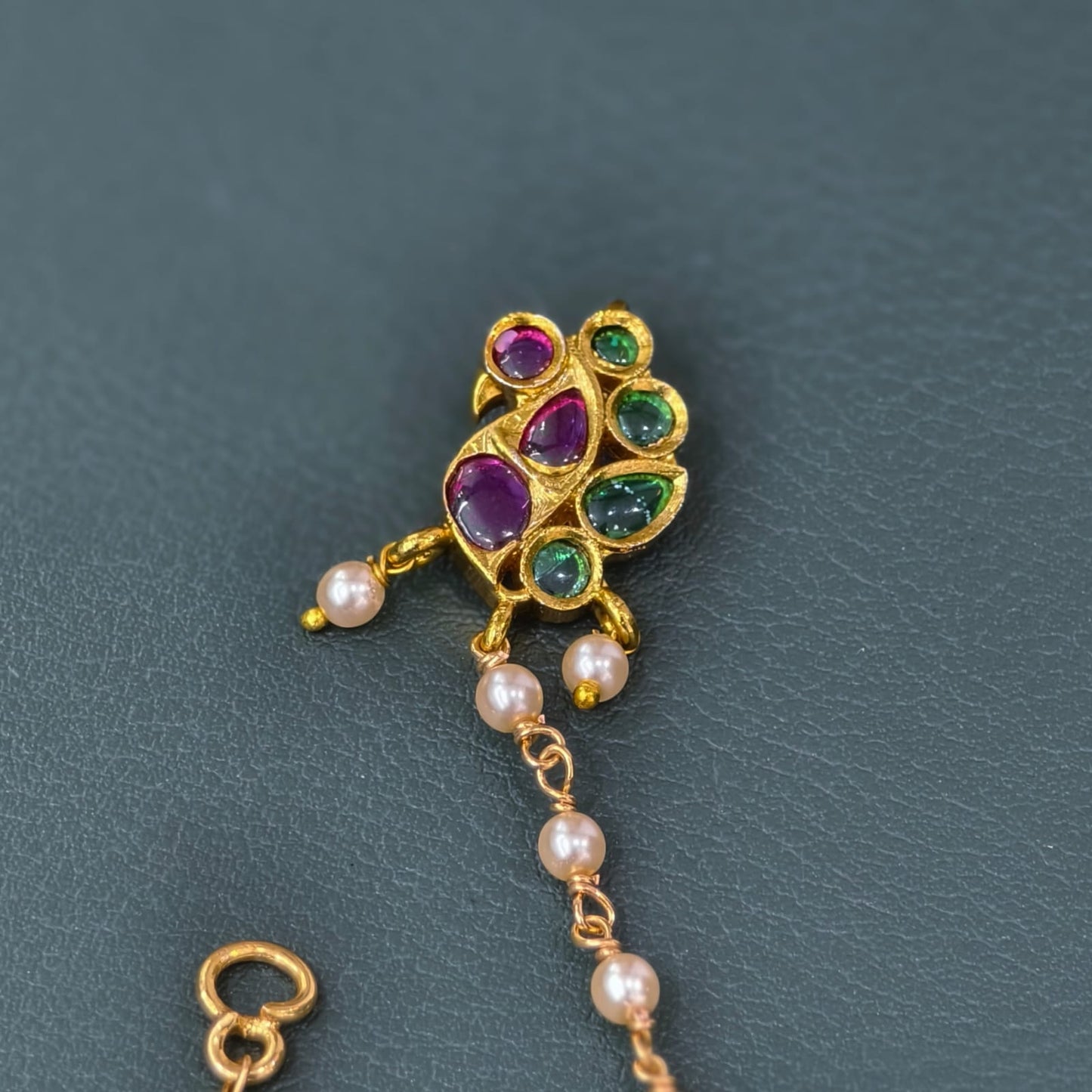 Peacock pendant with Single Earchains