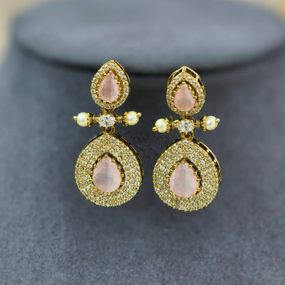 Double layer Long Neckset (Pink& White)
