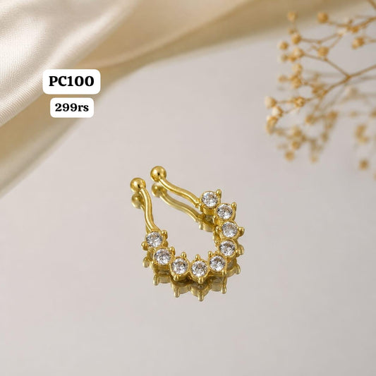 Stone Bulaki Nose Pin-H