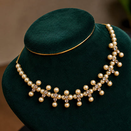 Swarovski Beads &Polki Stone Neckset