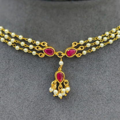 Kundan with pearl chocker