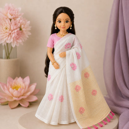 Linen cotton Saree