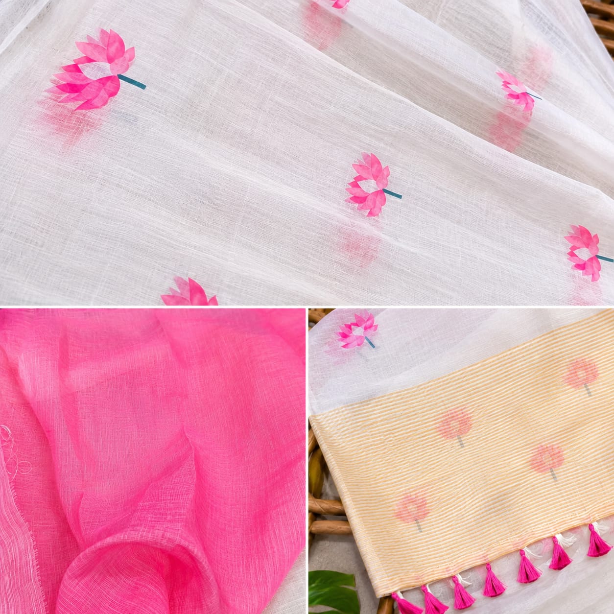 Linen cotton Saree