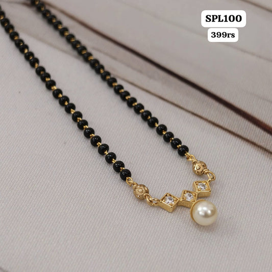 Short black beads