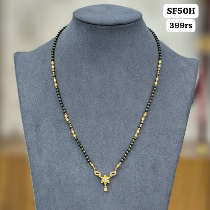 Short black beads