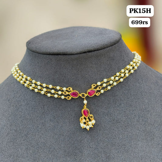 Kundan with pearl chocker