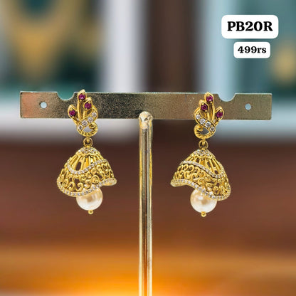 Butta Earrings (ruby)