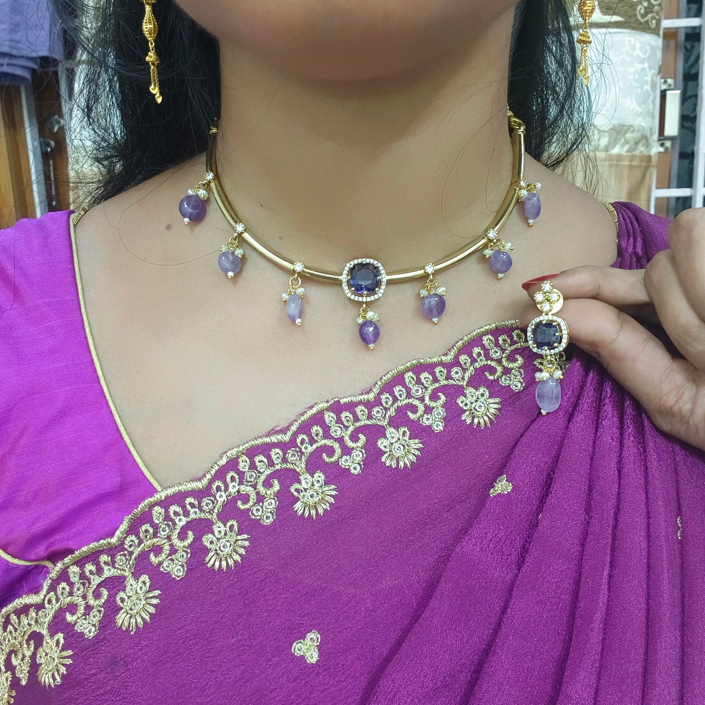 Purple 💜 kante neckset