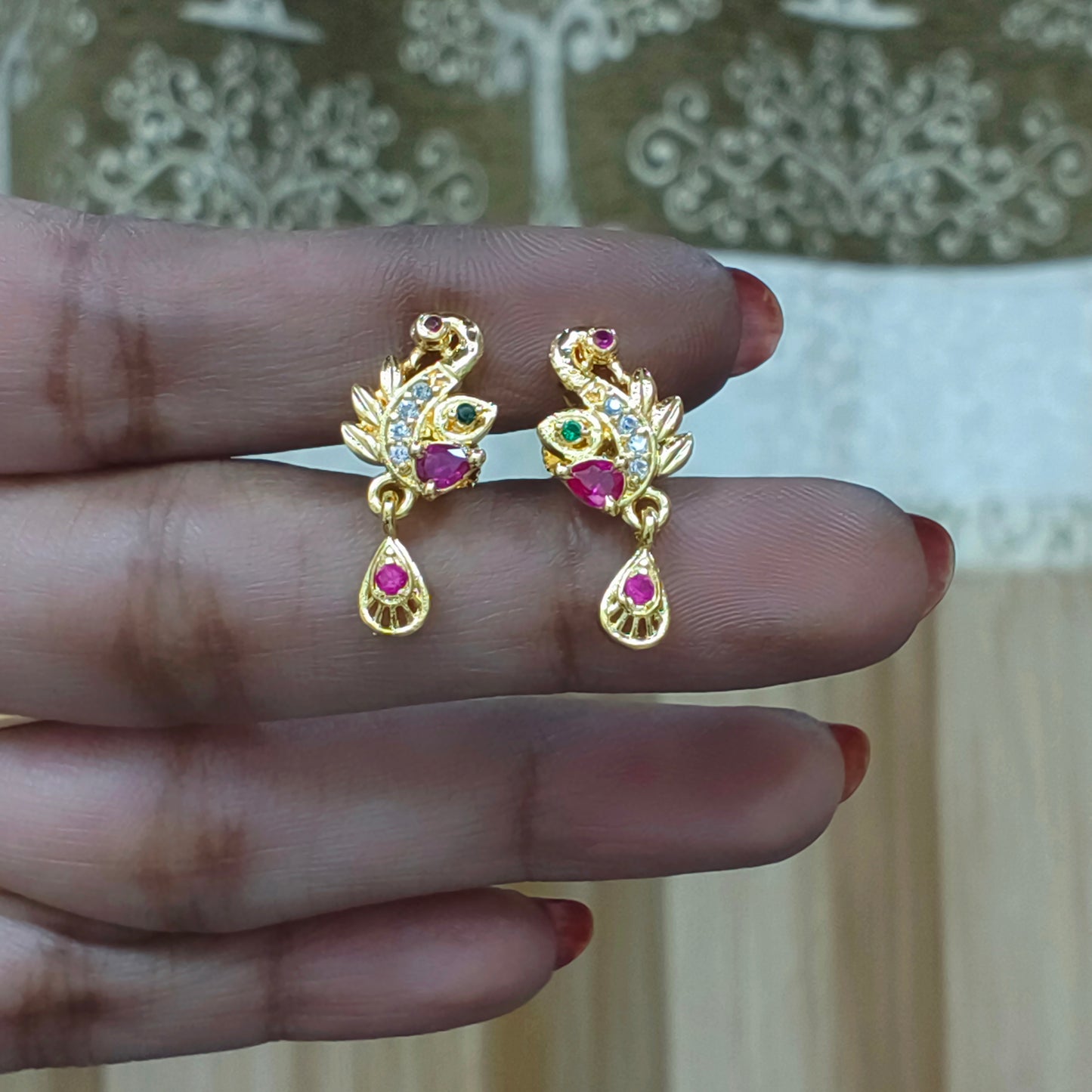 Micro gold earrings