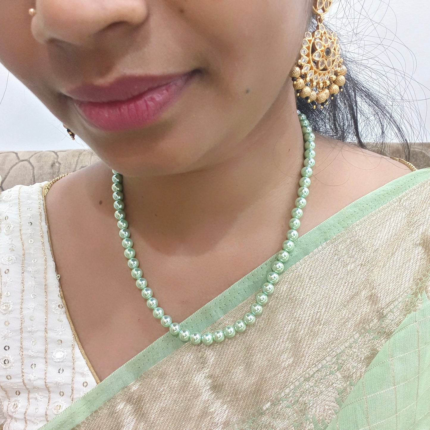 pista green pearls chain 316RN10