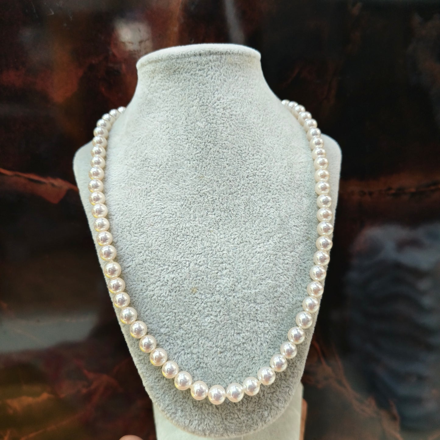 Light cream pearls chain 316RN10