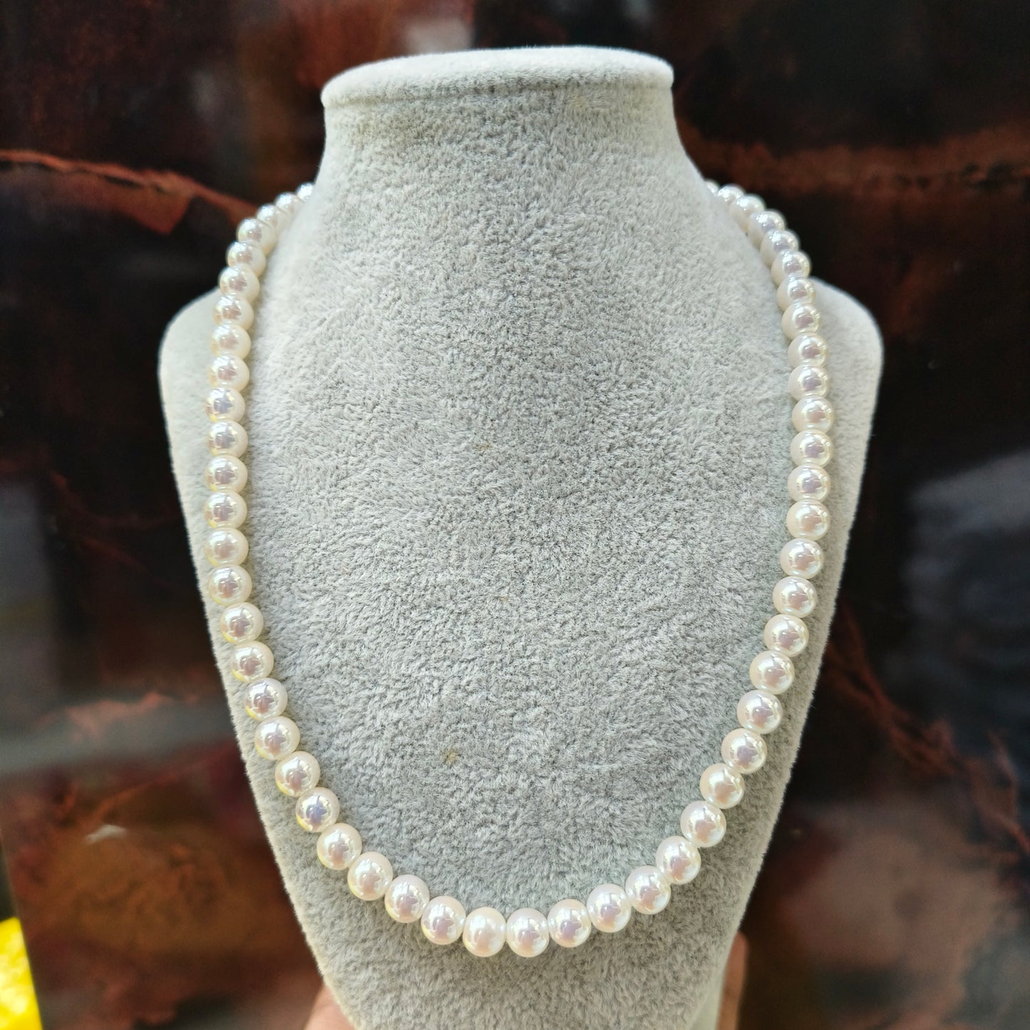 Akoya white pearls chain 316RN10