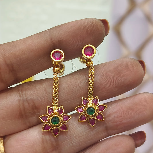 Flower string earrings