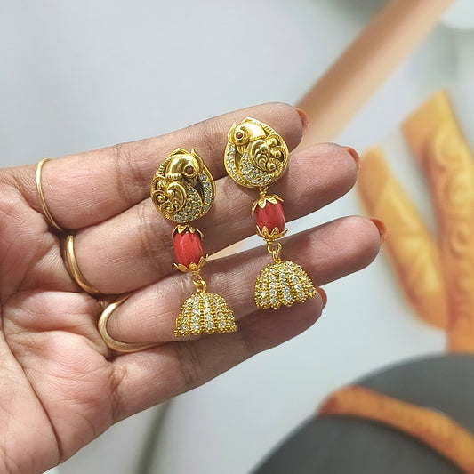 Coral earings