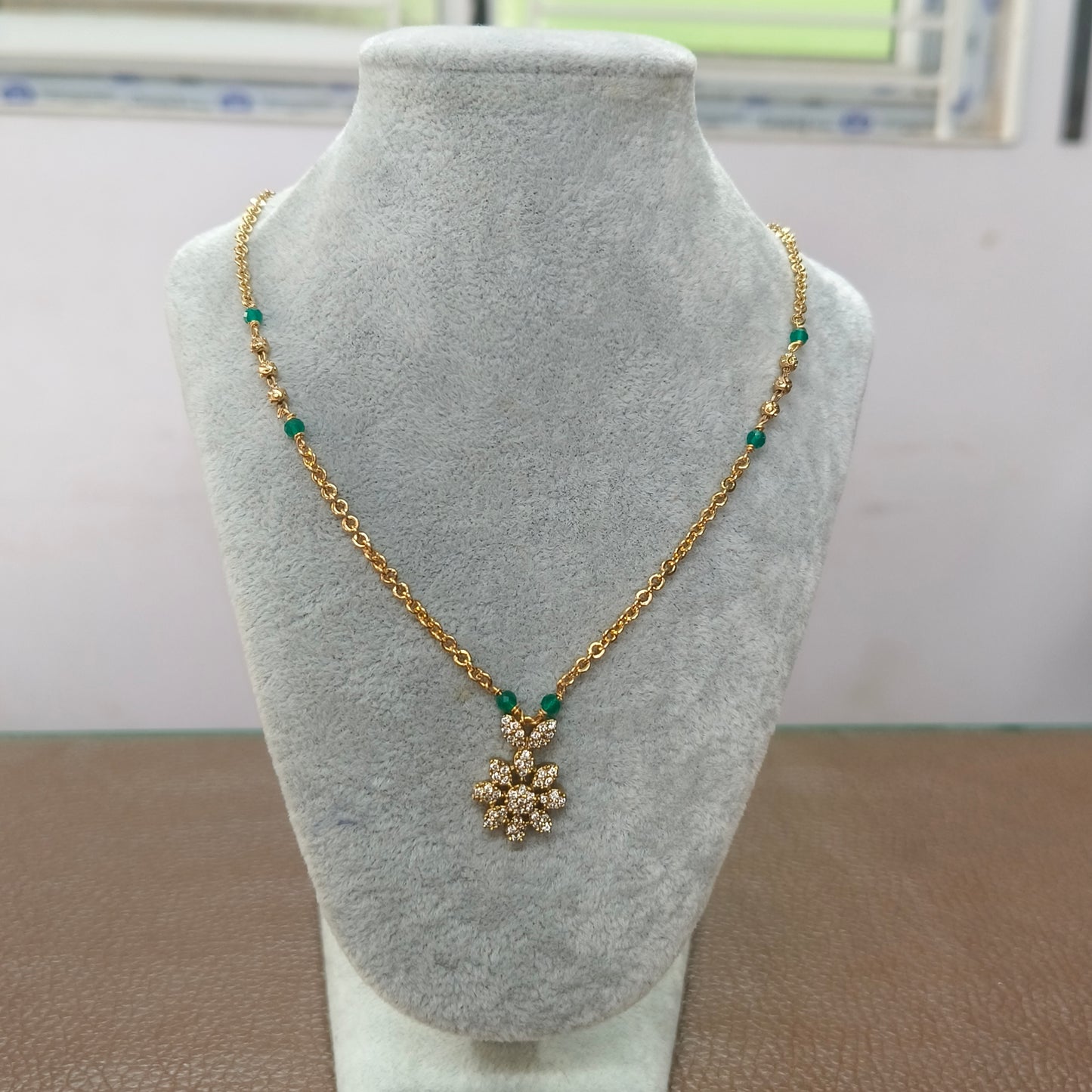 Green beads chain