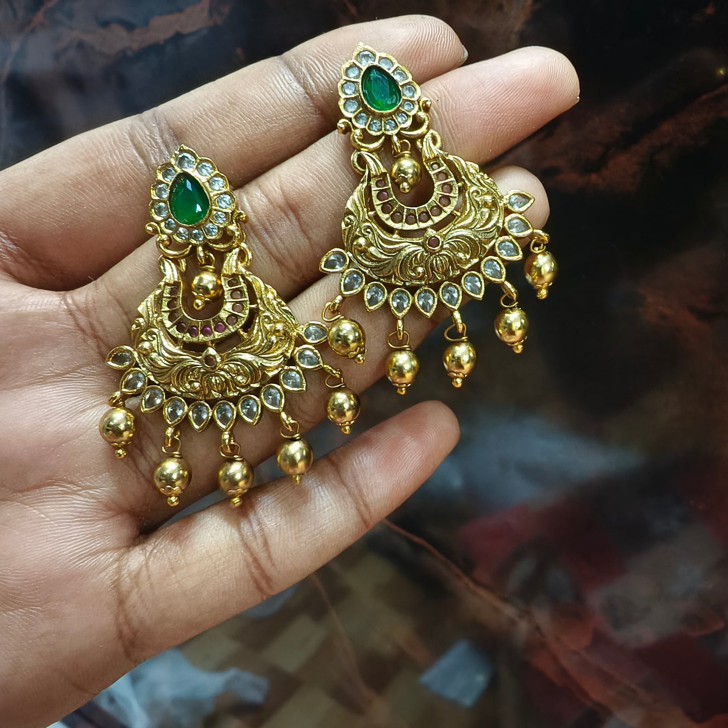 Antique finish earrings
