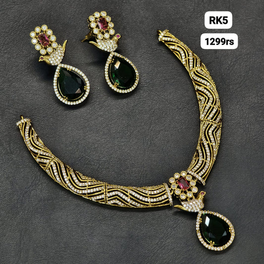 Designer Matte Finish Short Neckset