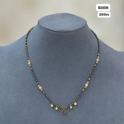 short black beads
