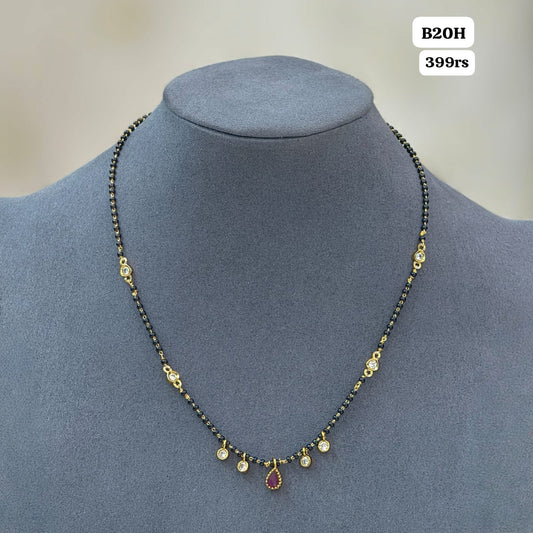 short black beads