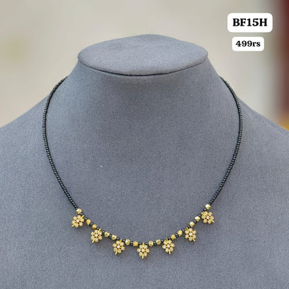 Short black beads