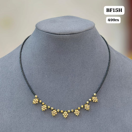 Short black beads