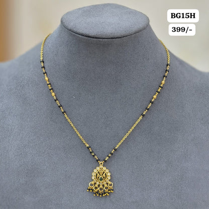 short black beads