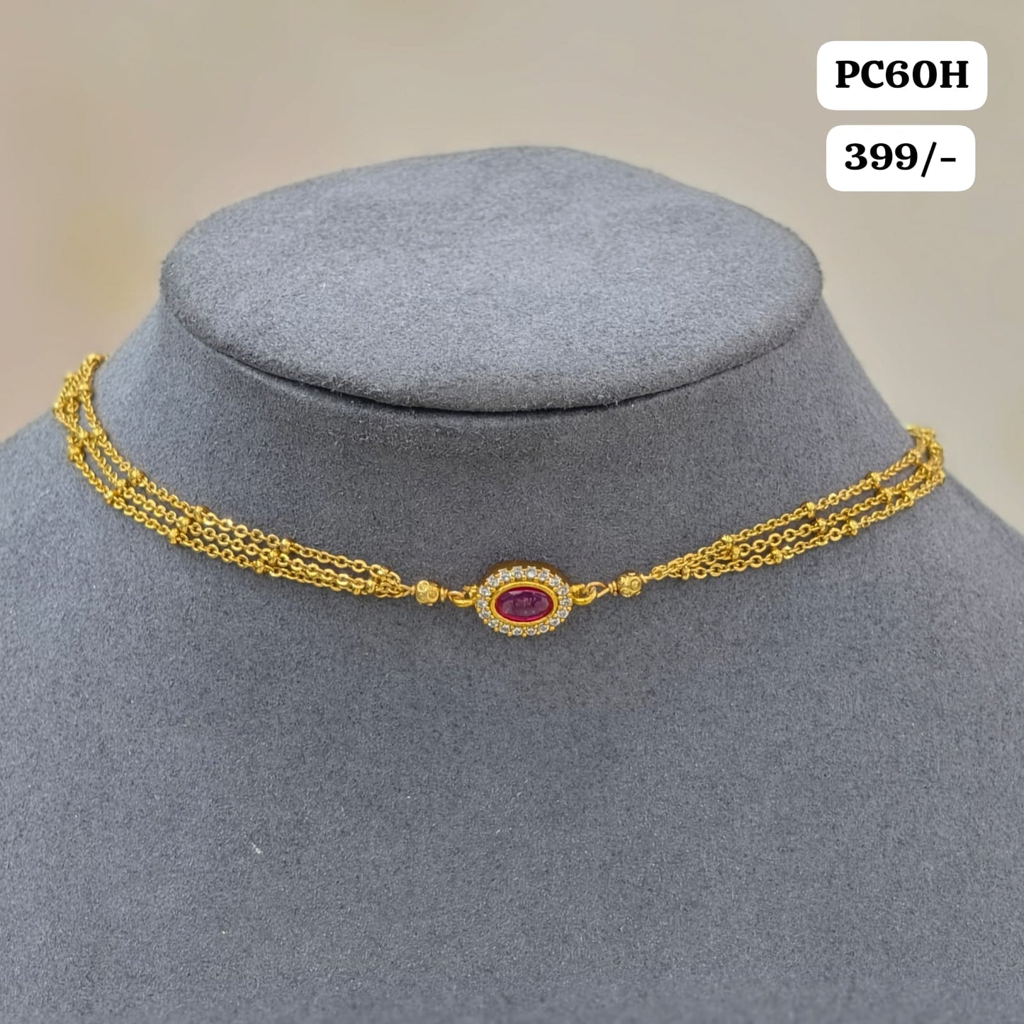 Pink pendant with Chocker