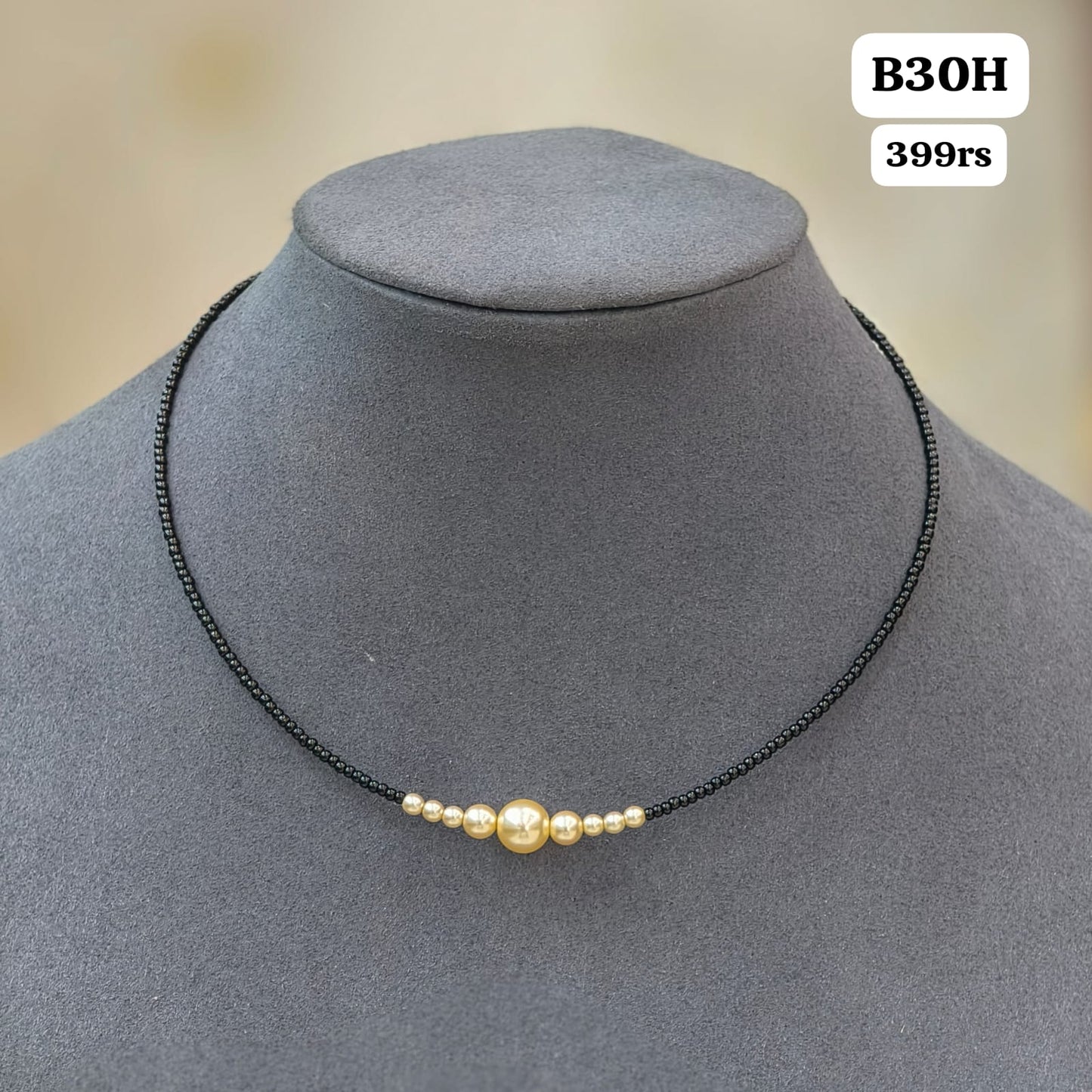 Invisible black beads