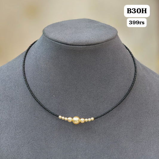 Invisible black beads
