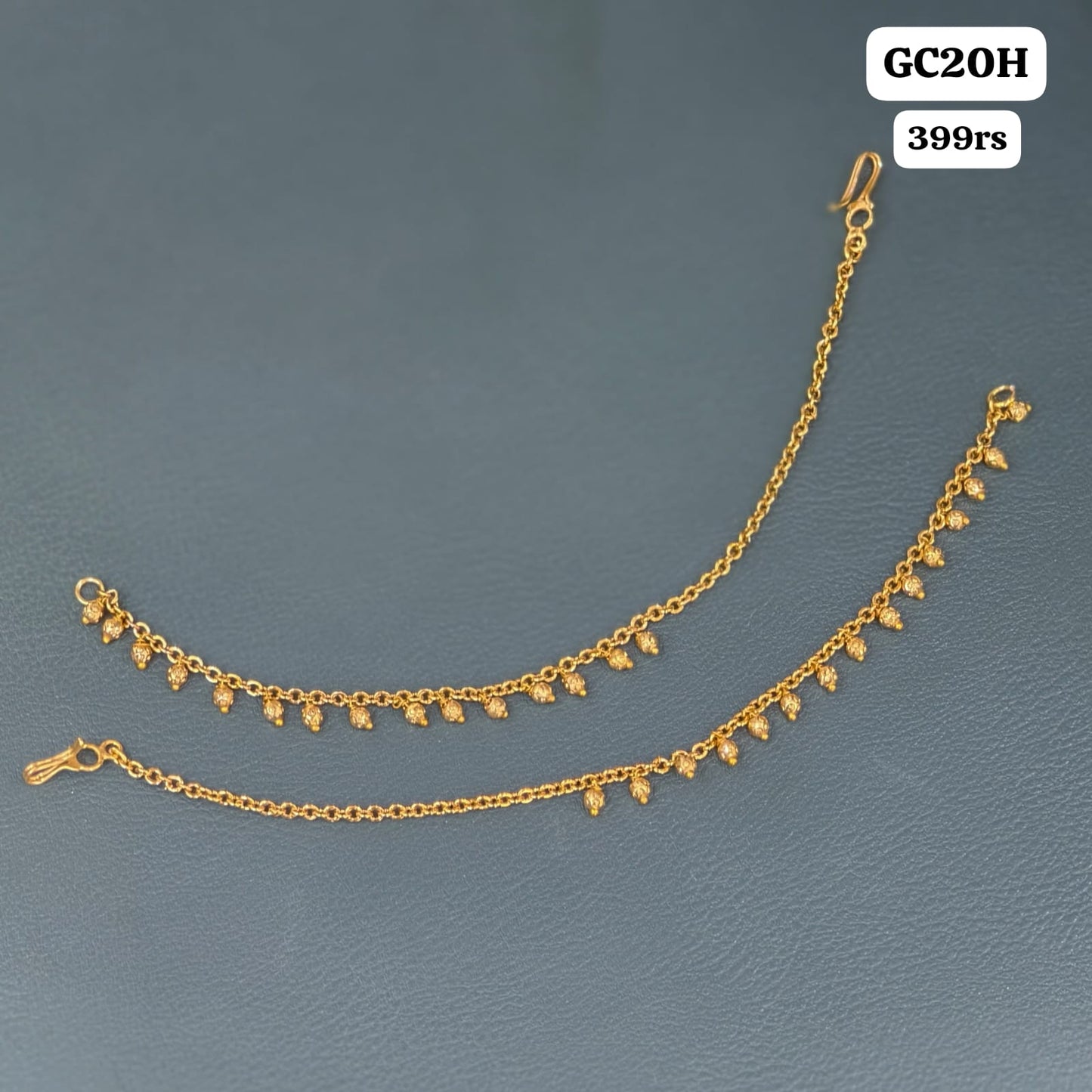 Gold Beads Earchains