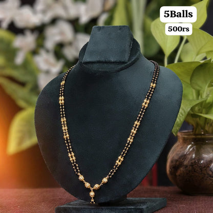 5 ball black beads [beads design will be different]