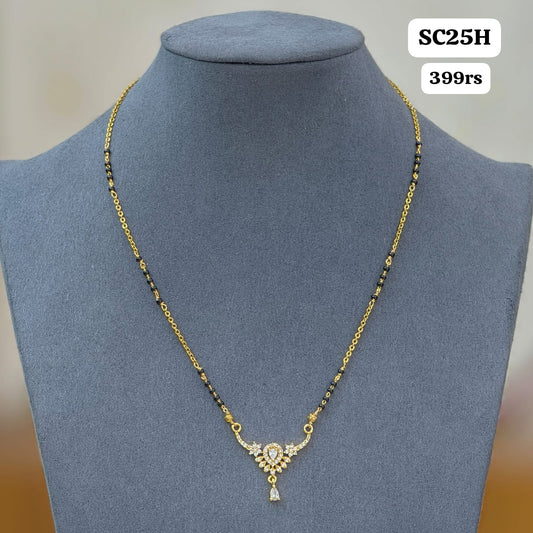 short black beads