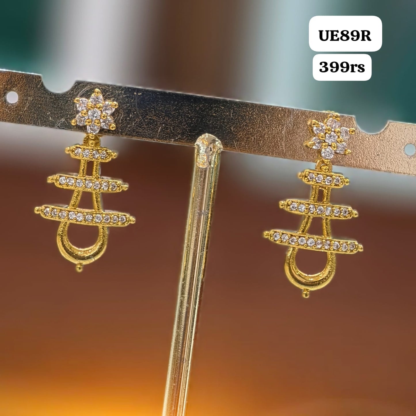 White Stone Earring