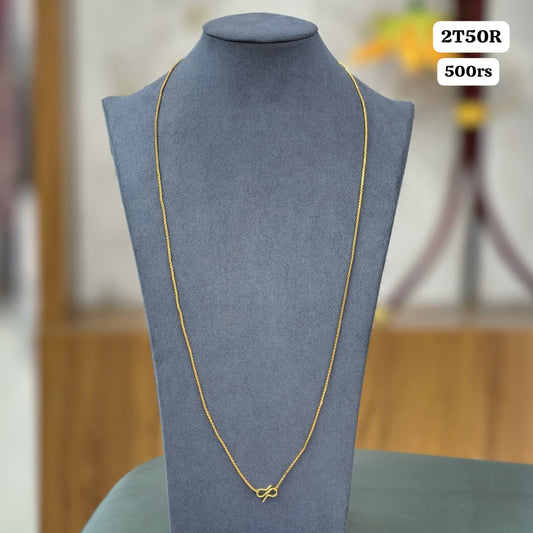 Sleek pattern box thali chain
