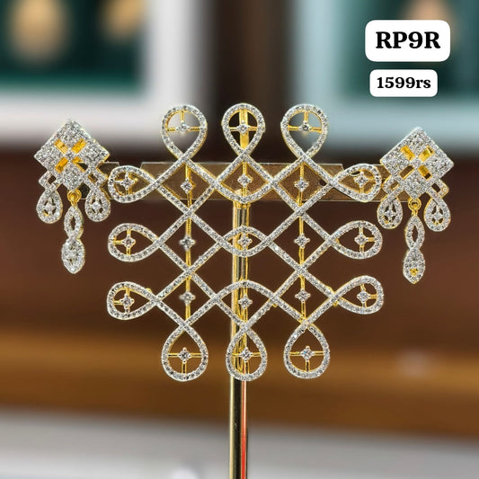Diamond Pendant with Earring