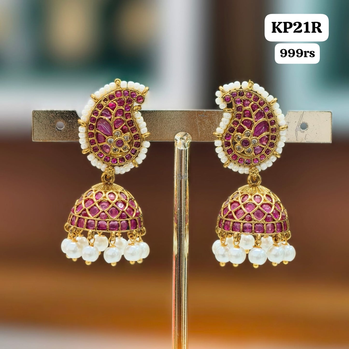 Kempu Butta Earrings