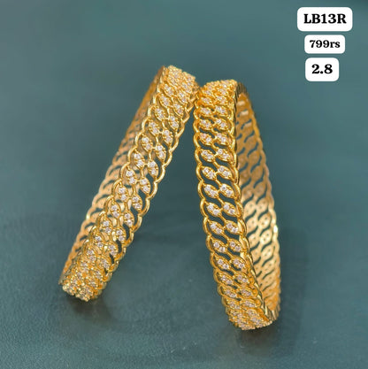 White Stone Bangles (2.8)