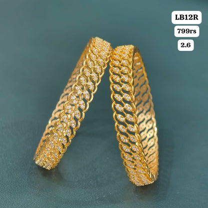 White Stone Bangles (2.6)