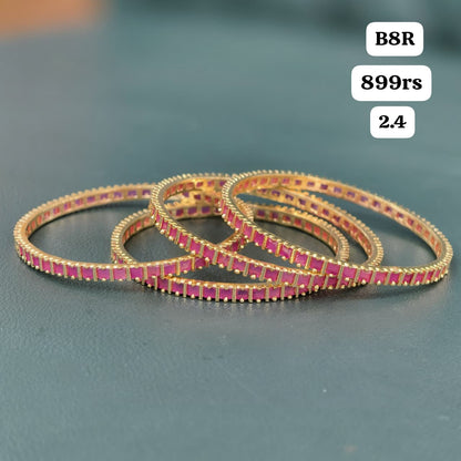 Pink Stone Bangles (2.4)