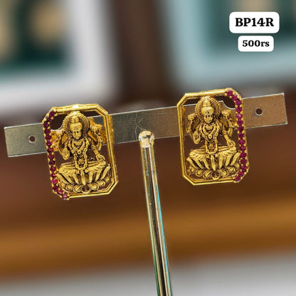 Laxmi studs (ruby)