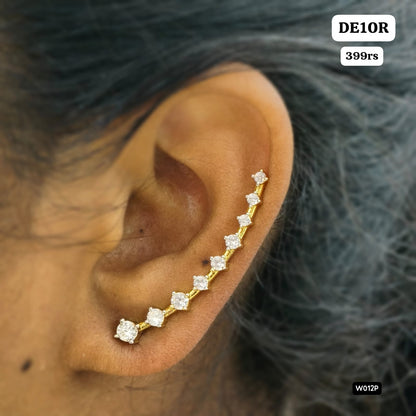 White Stone Earcuff
