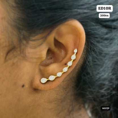 White stone Earcuff